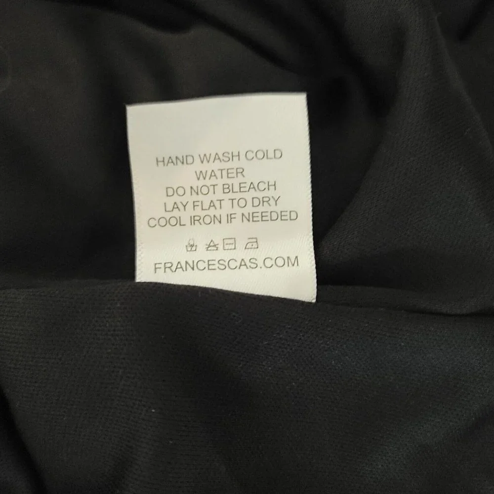 Blue Rain Womens Size XS Swiss Dot Babydoll Tiered Dress Black Dark Academia Top - Picture 11 of 11